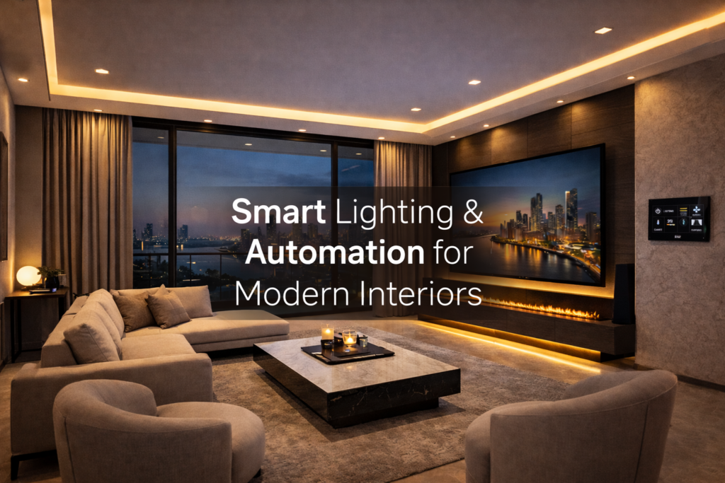 smart lighting and automation for Modern Interiors