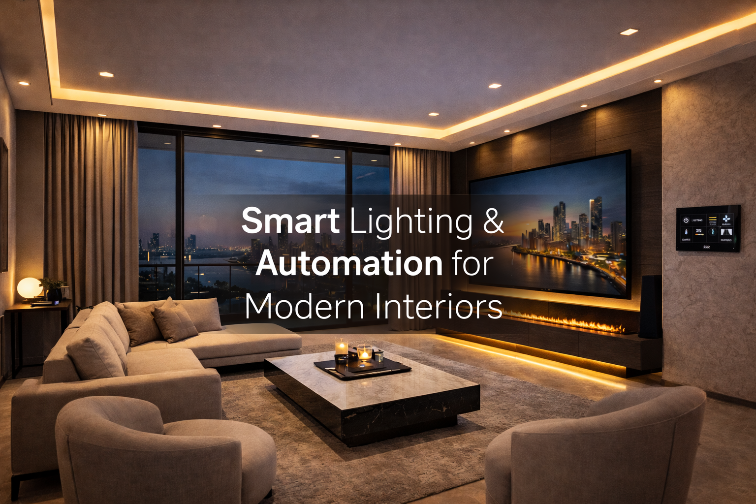 smart lighting and automation for Modern Interiors