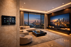 luxury smart apartment in Navi Mumbai with KNX wired home automation system