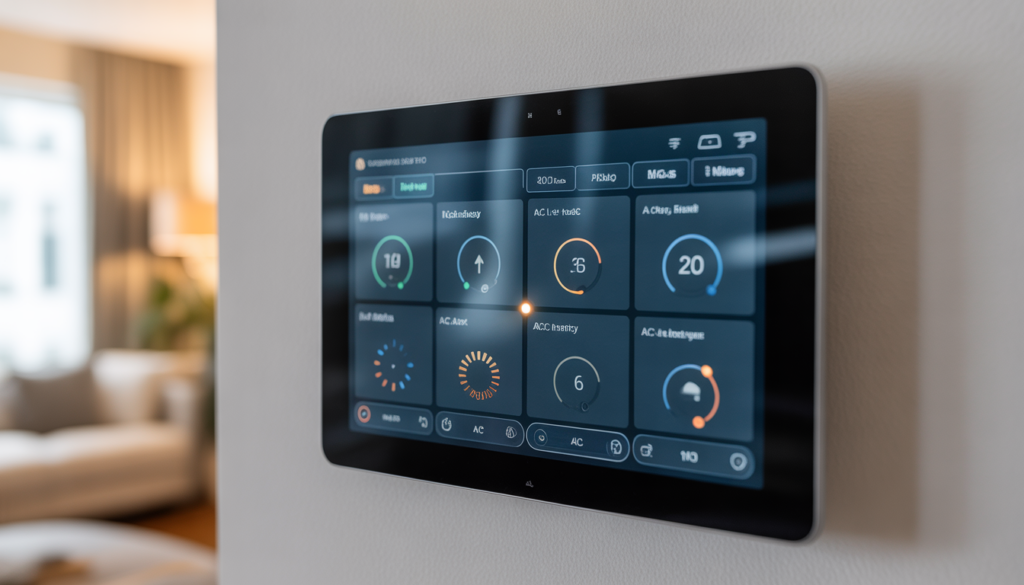 Smart home touch panel interface installation and total cost of home automation in Nashik.