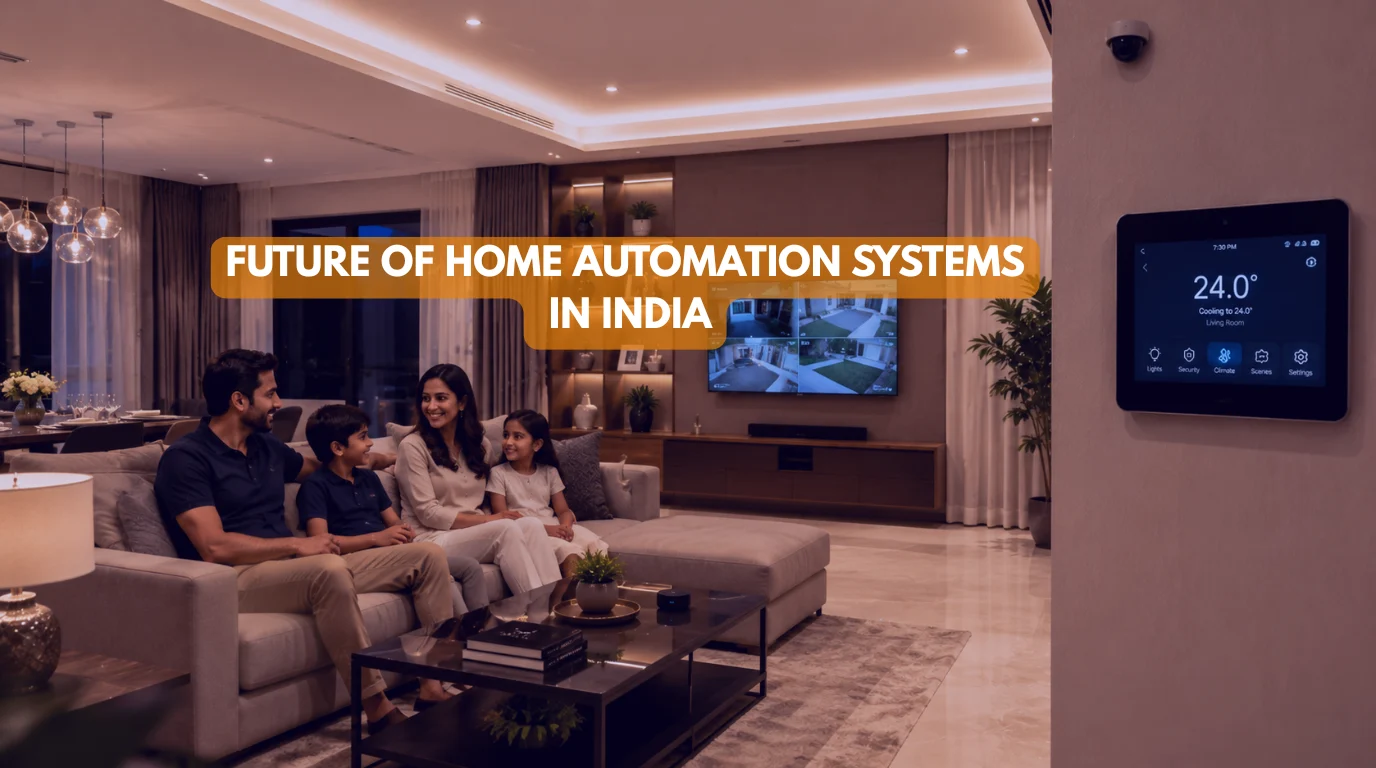 Family experiencing the benefits of Home Automation Systems for comfort, security and energy efficiency