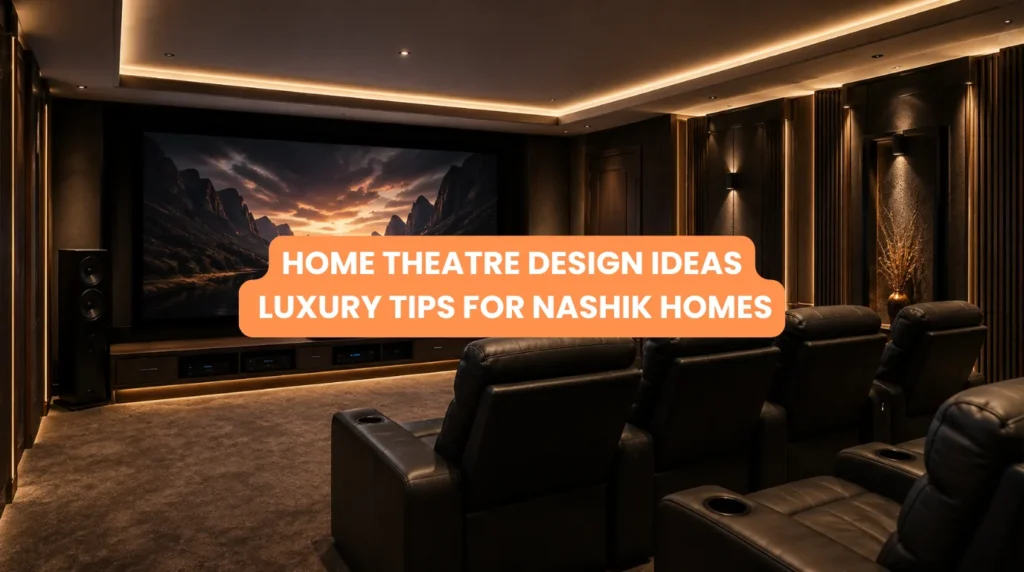 Luxury home theatre design ideas featuring premium seating, cinematic screen, acoustic interiors, and ambient lighting.