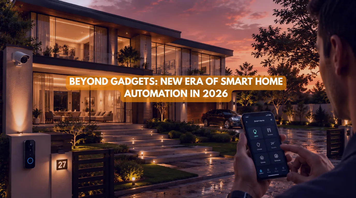 Smart Home with intelligent lighting, security, automation, and connected devices for modern living