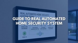 Modern luxury automated home security system dashboard showing local control interface.