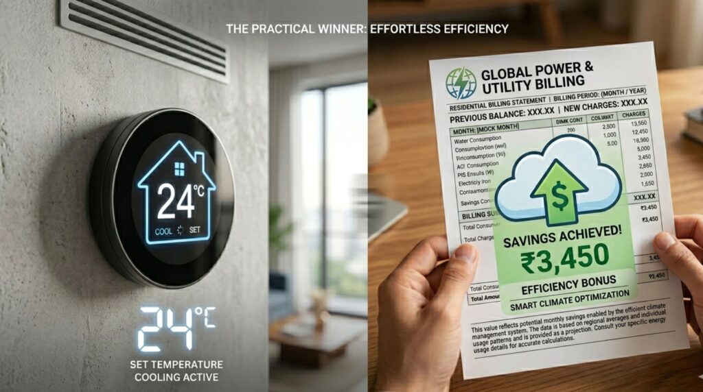 Smart AC control module helping to reduce electricity bills through practical home automation ideas.