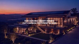 Modern eco luxury villa demonstrating infrastructure layout for sustainable smart homes