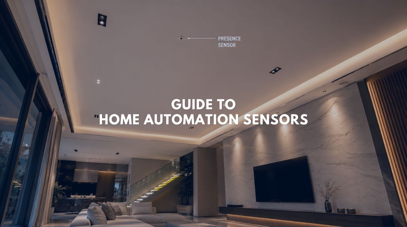 Elite home automation sensors integrated into a luxury villa ceiling for invisible intelligence.