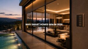 Architectural luxury residence demonstrating the structural advantages of smart home automation