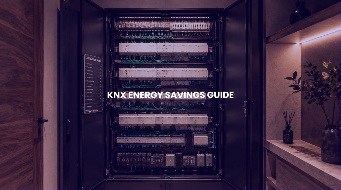 Centralized home automation distribution board panel delivering measurable knx energy savings