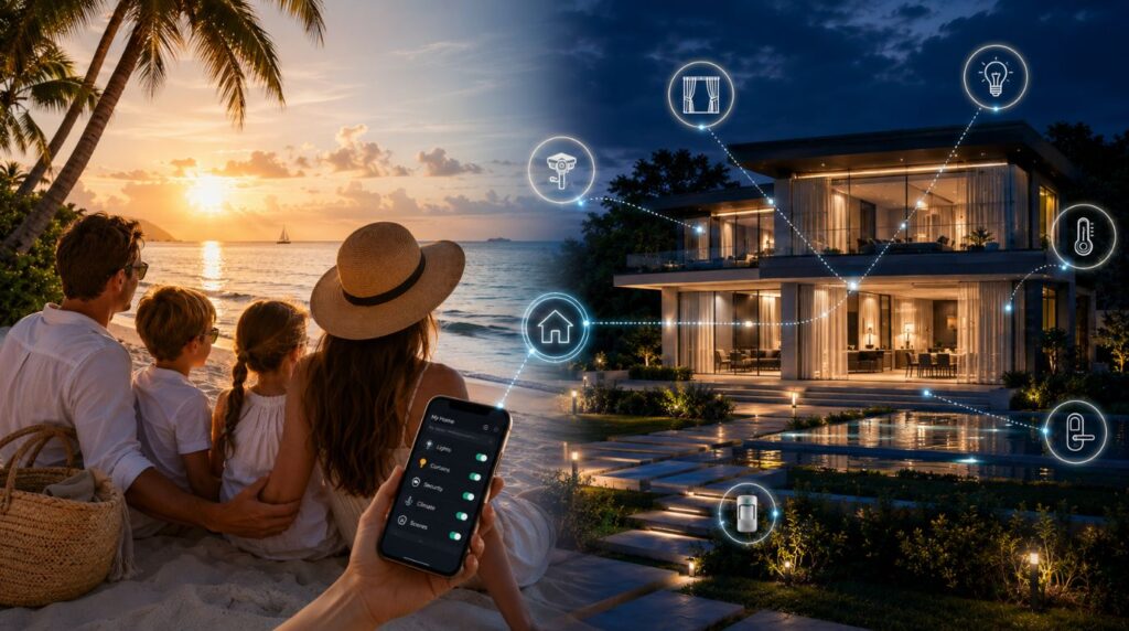 KNX security integration making an empty home appear occupied