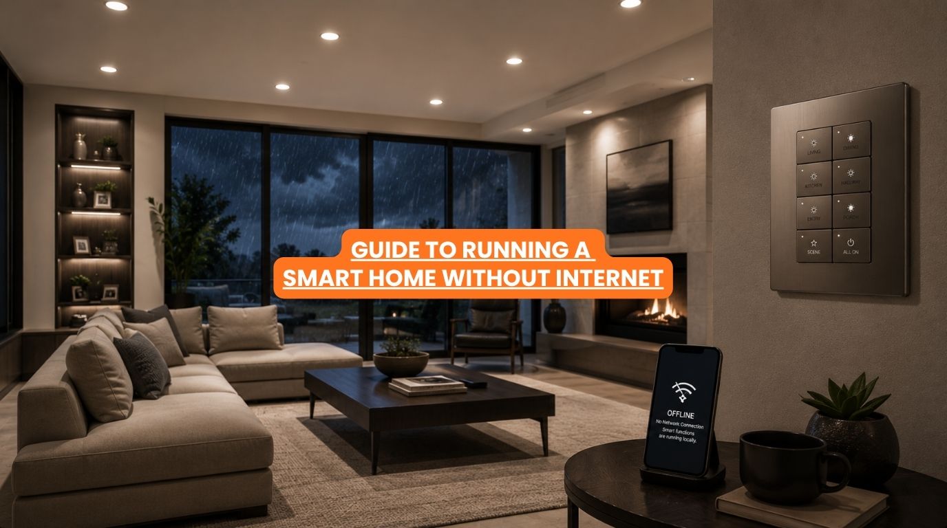 An active offline smart switch keypad proving you can run a luxurious smart home without internet connectivity
