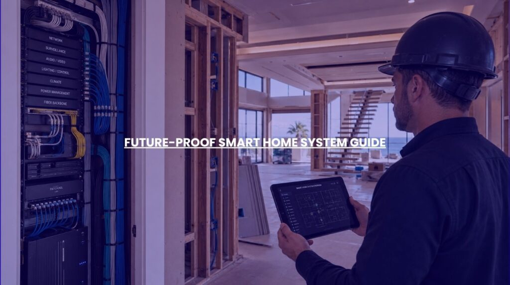 An open wall architectural planning phase showcasing the foundational wiring of a future-proof smart home system