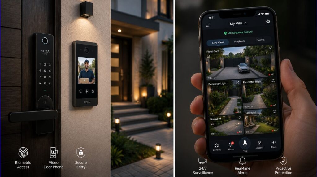 An integrated real time home security system layout demonstrating how is home automation worth it for proactive family protection