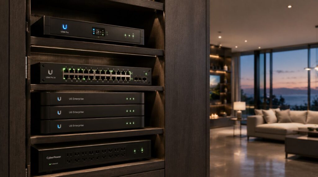A high speed communications router and network switch ensuring optimal connectivity inside a knx smart property.