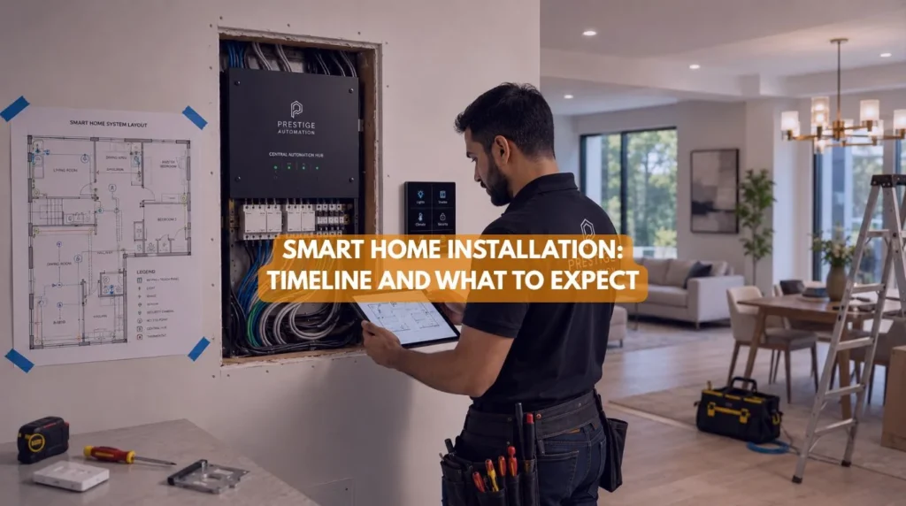 A professional system architect planning a modern residential Smart Home Automation Installation timeline
