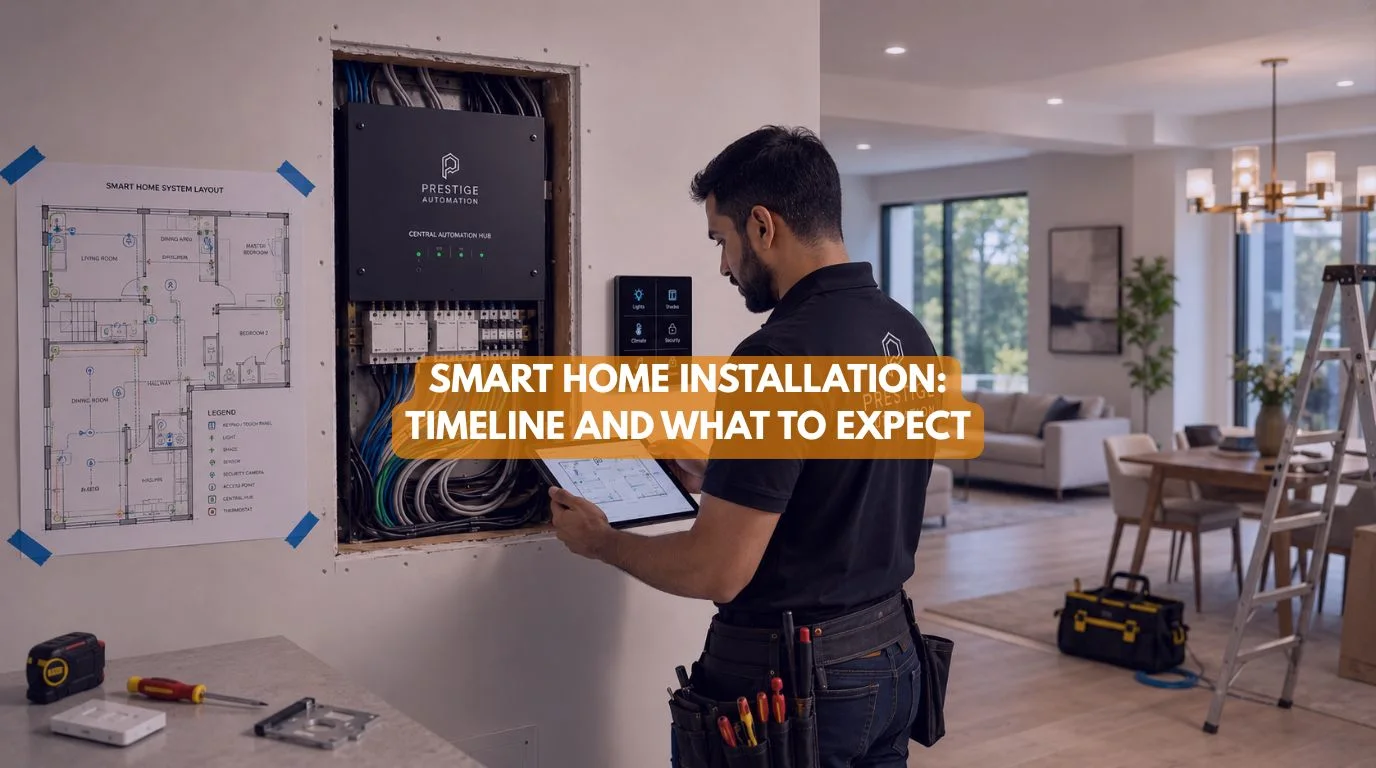 A professional system architect planning a modern residential Smart Home Automation Installation timeline