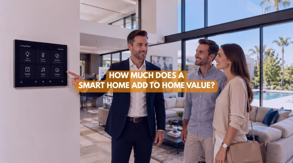 A modern home showcase demonstrating how a premium smart home increase home value margins for sellers