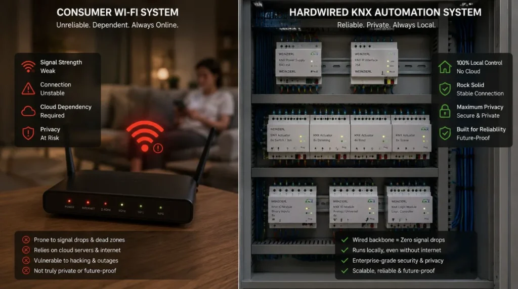 A professional wired automation control panel demonstrating how reliable infrastructure makes a smart home worth it
