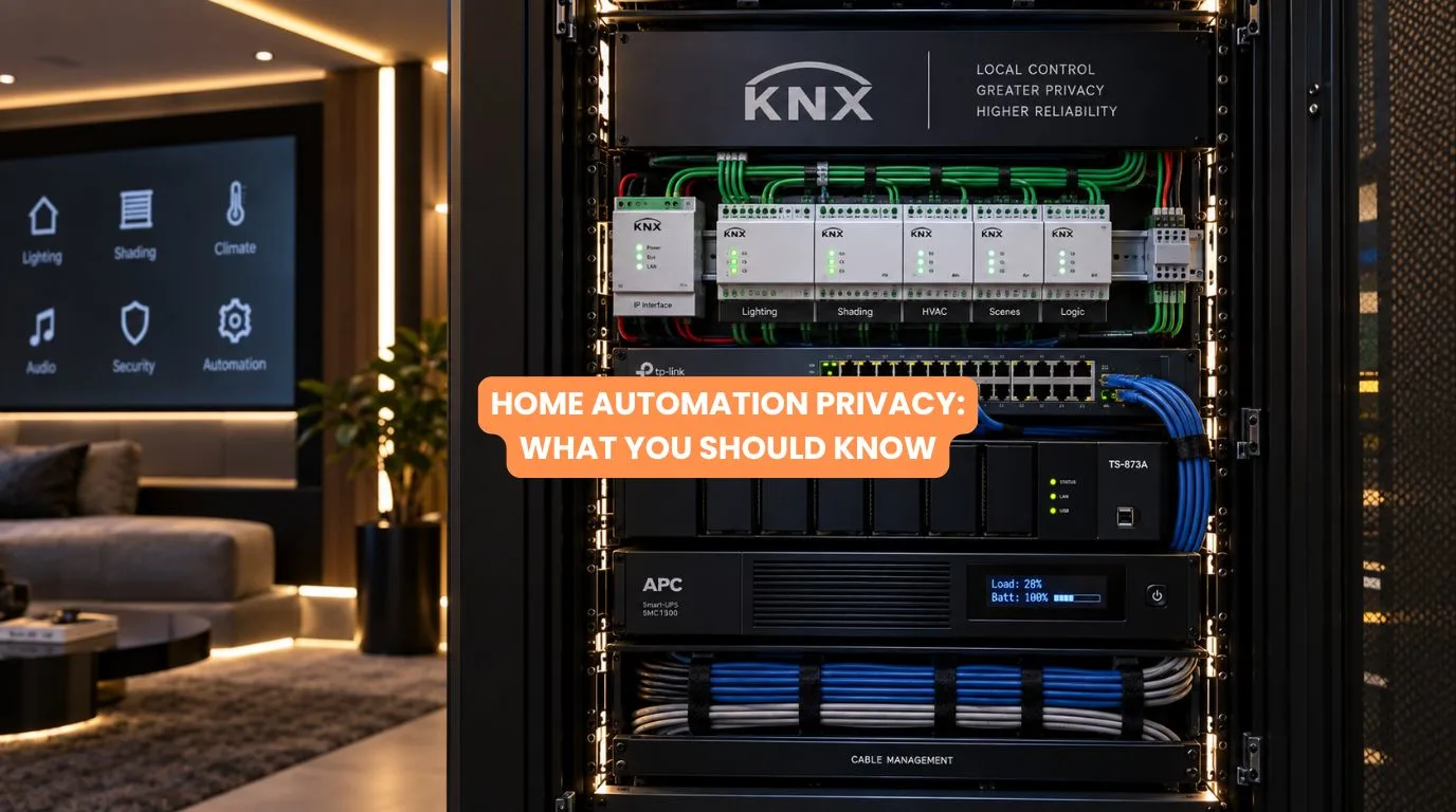 Home Automation Privacy - Local KNX building automation server module processing data locally without cloud reliance.